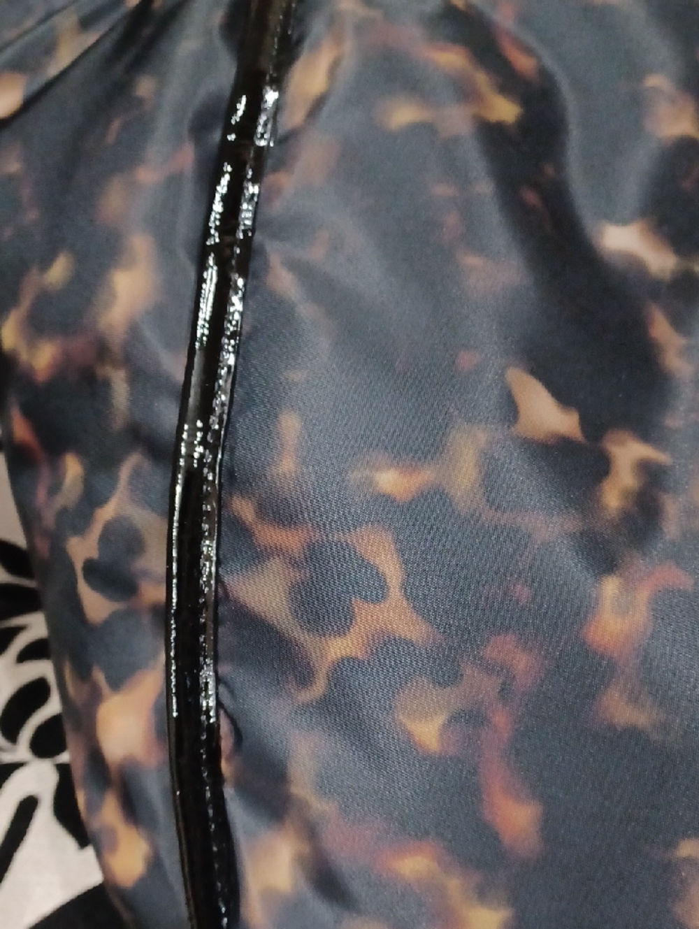 MZ Wallace Tortoiseshell Print Nylon Tote with Black Patent Trim - Picture 8 of 16